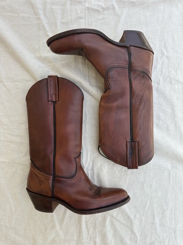 Vintage frye cowboy boots red - vintage,