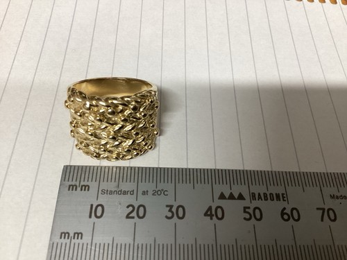 Large gold keeper ring - 9,