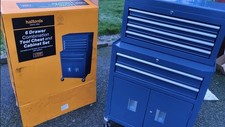 Brand New Still In Box Halfords 6 Drawer Combination Work Tool Chest & Cabinet