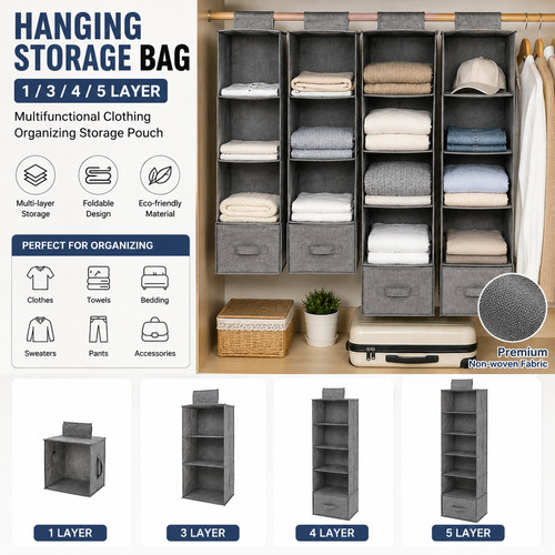 Hanging wardrobe storage - hanging,