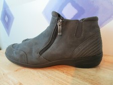 ARA  UK 9 EU 43 GREY Leather ankle Boots  RRP £110.00