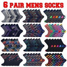 Mens Adults Socks 6 Pairs Work