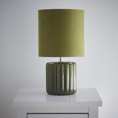 Ceramic round table lamp - table,