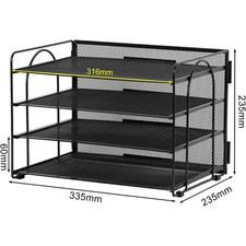UK 4 Tier Desk Organizer Metal