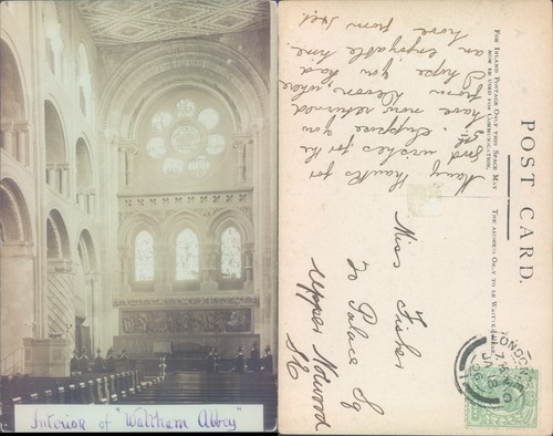 Interior waltham abbey 1903 - of,
