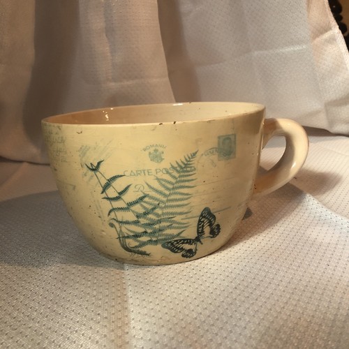 Teacup planter distressed - teacup, planter,