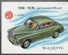 MG Magnette ZA 1955-56 UK Market Foldout Sales Brochure
