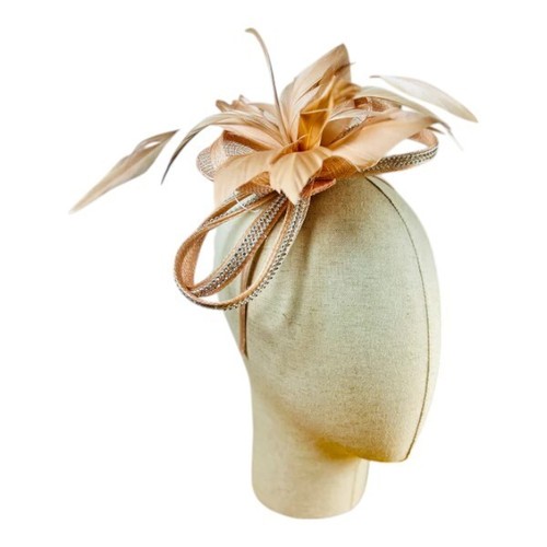 Small flower feather hair - feather,