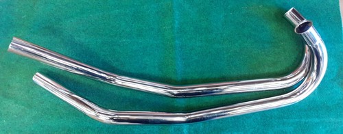 Swept back exhaust pipes - , for