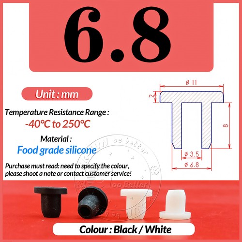 Black round silicone rubber - black,