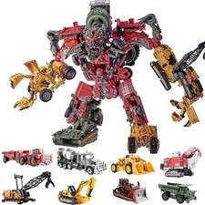 8 In 1 Oversize Devastator Action Figures Robot Transformation Toy Kids Set
