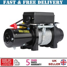 Electric Winch 12V 6125KG/13500LBs  Twin Wireless Remote Synthetic Rope Recovery