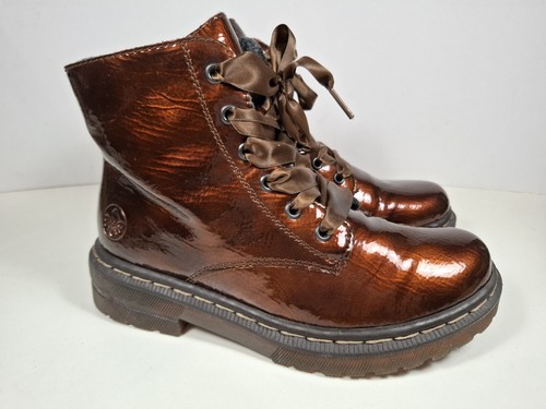 Rieker brown patent leather - rieker,