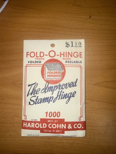 Fold hinge stamp hinges - fold-o-hinge,