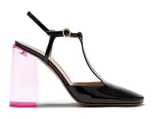 Mulberry black bar - black, patent