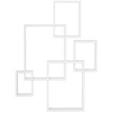 HOMCOM Floating Cube Shelves, Interlocking, Decoration, White  , Refurbished