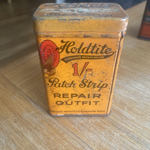 Holdtite vintage patch tin - holdtite,