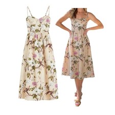 H&M Corset Dress Linen Blend