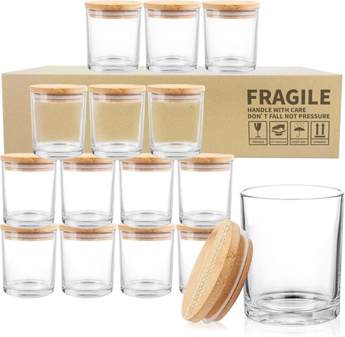 Pack 7oz clear glass candle - 12,