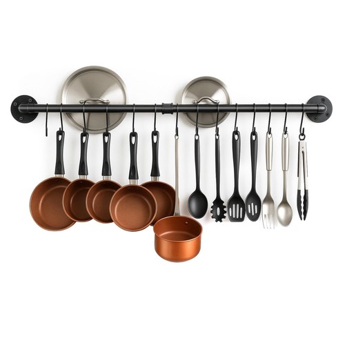 Wall mounted pot pan - pan, rack