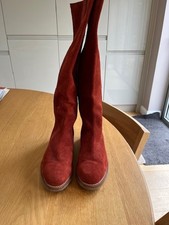 TOAST burnt orange suede knee length boots - RRP £225  NEW