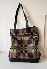 Melin Tregwynt Wool Purple And Green Bag