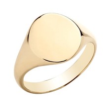 9ct Yellow Gold on Silver Mens