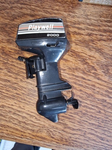 Vintage outboard toy boat - vintage,