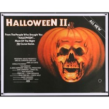 HALLOWEEN II (1982) Original Linenbacked British Quad Movie Poster RARE 30"x40"