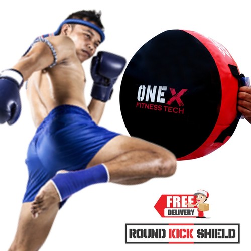 Round kick shield strike - shield, focus