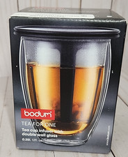 Tea for One Glass with Tea Infuser - 0.35 L, Black Infuser, 1 - Pack new