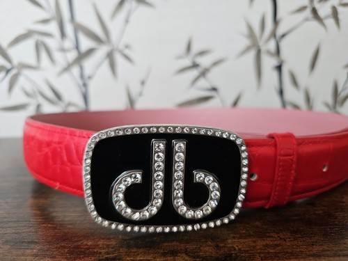 Red leather druh - druh, belt
