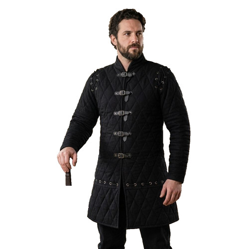 Medieval gambeson black - gambeson,
