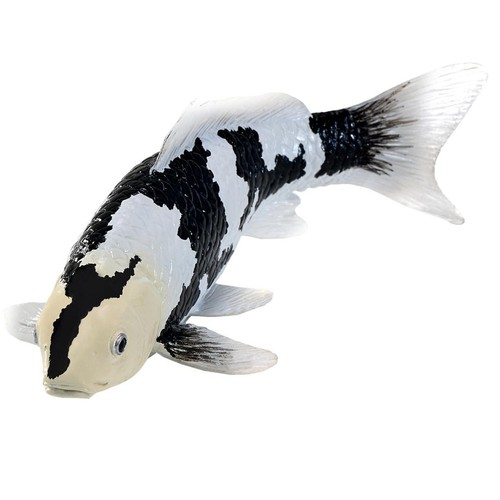 Koi carp fish figurine black - fish,