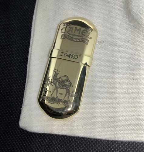 Brass camel cigarette lighter - cigarette,