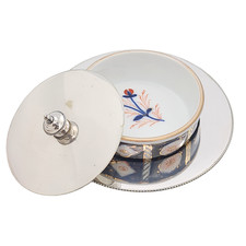 Imari Porcelain Dish & Silver