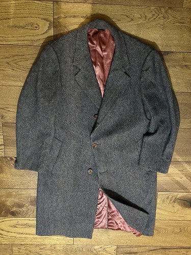 Men vintage wool overcoat - men’s,