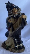 Wizard with Snake Staff  13” Tall Vintage Summit Collection Resin Rare 1990’s