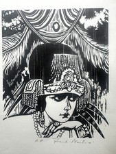 Frank martin woodcut betty - martin,