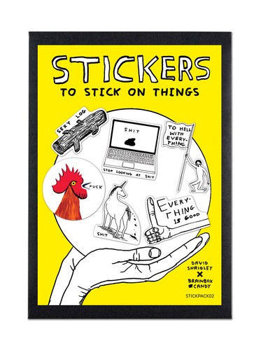 David shrigley sticker set - sticker,
