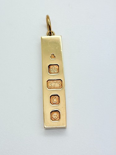 9ct yellow solid gold ingot - solid,