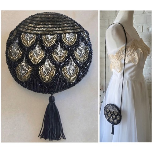 Peacock beaded clutch bag - peacock,