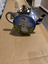 Trade Aid Miniature Enamel Teapot, No 66, child with dove