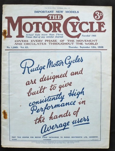 The motor cycle magazine - cycle,