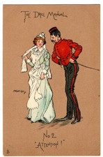 Military Humourous Postcard - The Drill Manual, No 2, 'Attention' Tuck 6078.