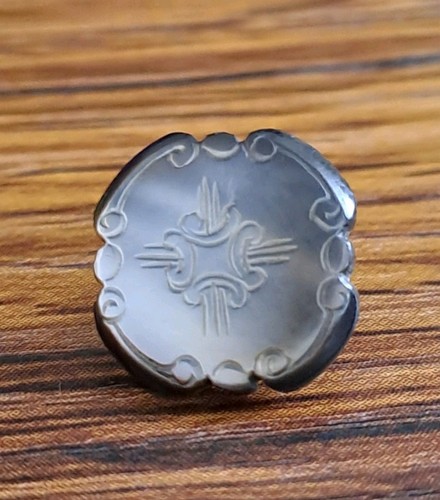 Antique mother pearl - mother-of-pearl, button