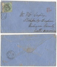 GB QV 1863 cover Normanton