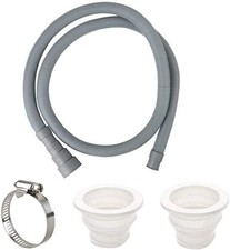 Lurowo 1.5m Washing Machine Drain Hose with Hose Clamp & Sealing Plugs