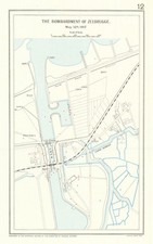 Anti U-Boat bombardment of Zeebrugge 12 May 1917. First World War 1931 old map