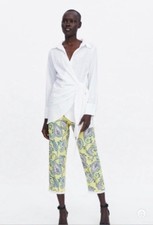 zara cropped trousers medium